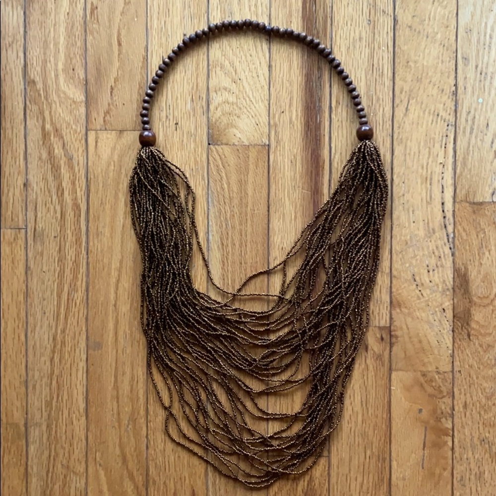 Gorgeous Ugandan beaded & wood necklace